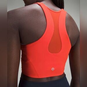 Lululemon Mesh-Back Train Sports Workout  Bra Medium Support, A/B Cup Orange